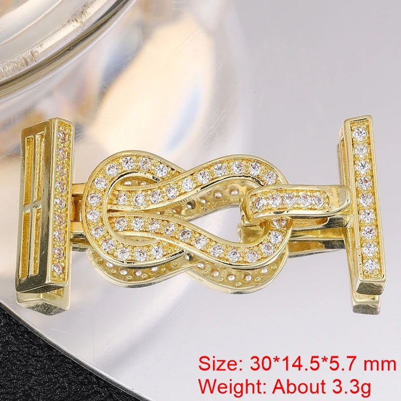 Juya 18K Gold Plated Baroque Pearls Connector Fastener Clasps DIY Jewelry Making Accessories Women Beads Lock Closure Supplies