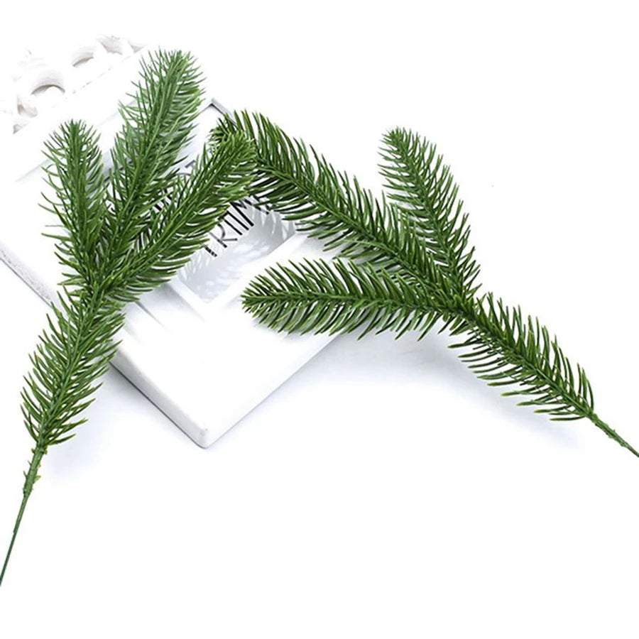 30pcs Artificial Plants Pine Needles Hot sale Home Outdoor Garden arch Decor accessory Wedding Christmas tree Diy Gift scrapbook