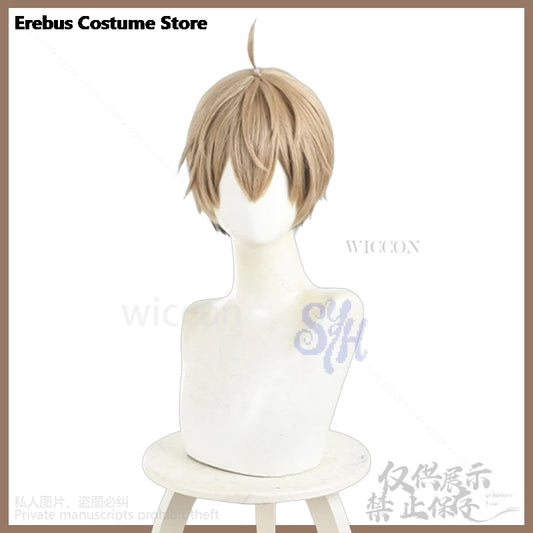 Anime GACHIAKUTA Cosplay Jin Kougasaki Costume Brown Black Heat Resistant Hair Y2K Fashion Wigs Halloween Christmas Party Cos