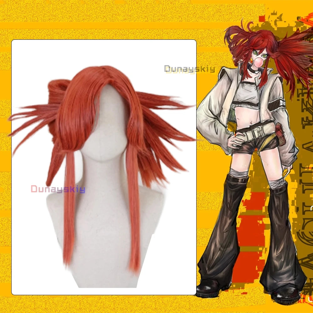 GACHIAKUTA Ryou Reaper Cosplay 코스프레 의상  Ryou Short Jacket Shorts Set s-3xl Women's Dresses Messy Red Hair Wig Role-playing Suits