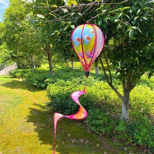 AFBC Garden Spring Hot Air Balloon Pendant Rotating Windmill Hanging Decoration
