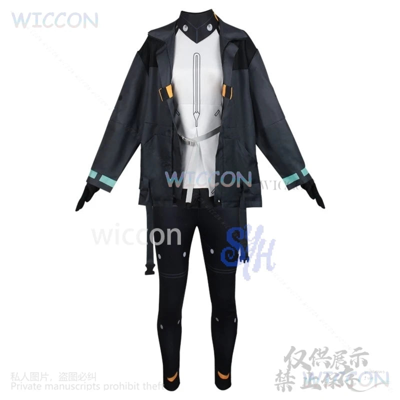 Noir Cosplay Synduality Anime Costume Punk Black Coat Pants Y2K Girls Fashion Halloween Christmas Carnival Party Cos Customized