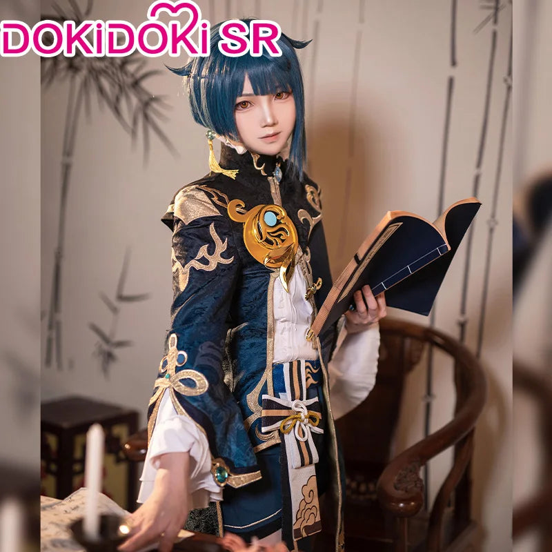 IN STOCK Xingqiu Cosplay Game Genshin Impact Cosplay Costume DokiDoki-SR Xing Qiu Genshin Impact Cosplay Halloween