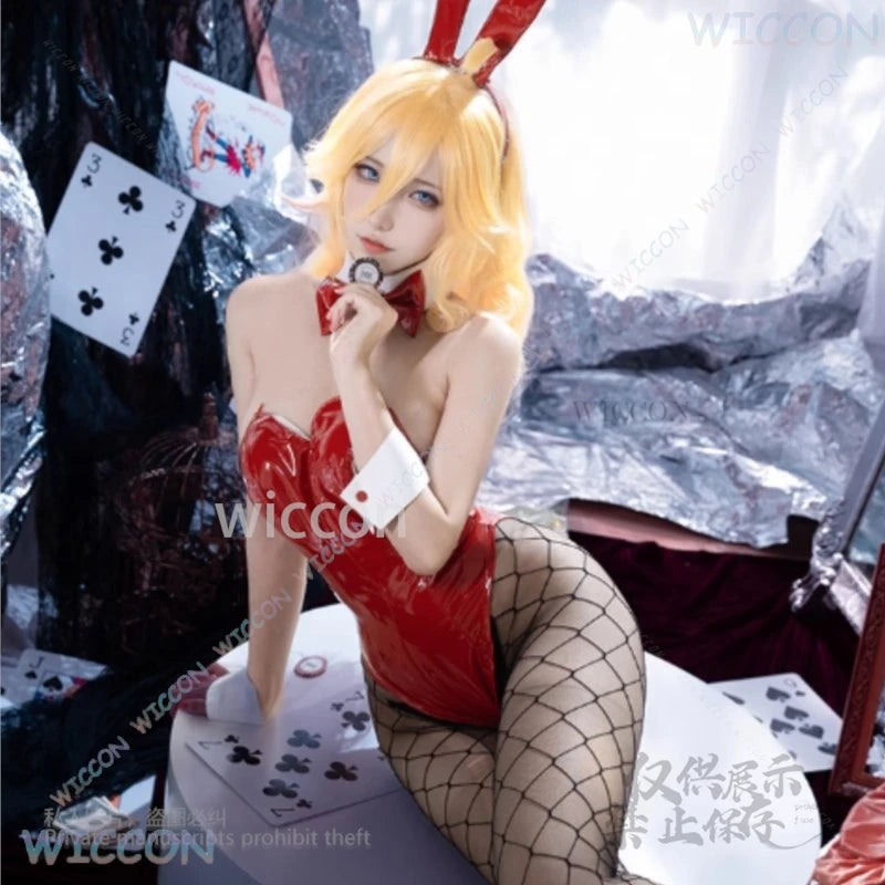 Bunny Girl Jumpsuit Sexy Anime Panty && Stocking Cosplay Panty Anarchy Costume With Garterbelt Full Set Outfits Women Customized