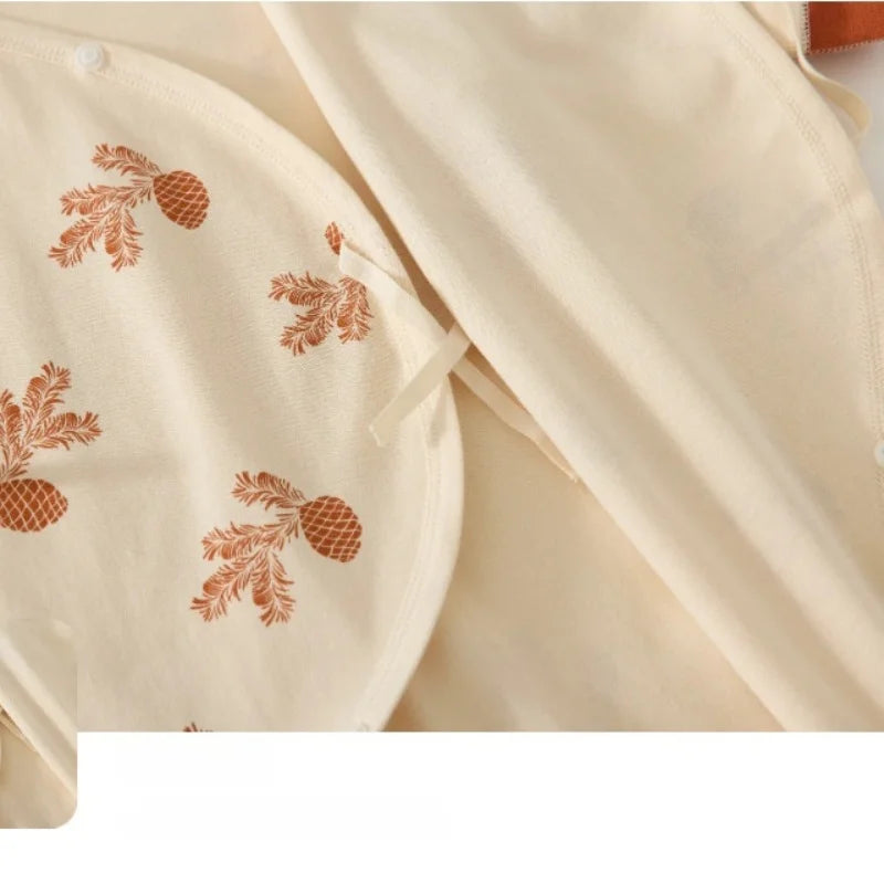 Infant Baby Clothes 0-6M Baby Girls Boys Cotton Butterfly Jumpsuit 2Pcs Set Soft Breathable Print Newborn Baby Casual Daily Wear