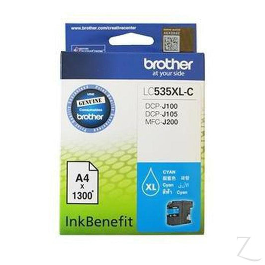 Brother High Yield Cyan Cartridge for DCPJ105/ MFCJ200 | LC535XL-C