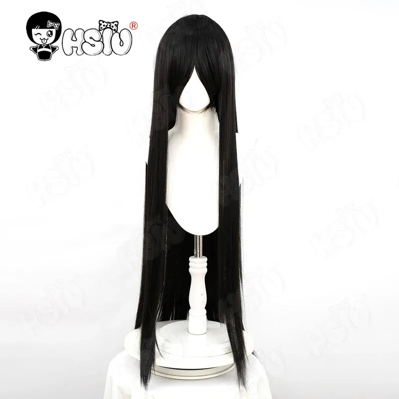 Mr Crawling Cosplay Wig HSIU Long black hair Heat Resistant Synthetic Wig Game Homicipher Scarletella Mr Crawling Cosplay Wig