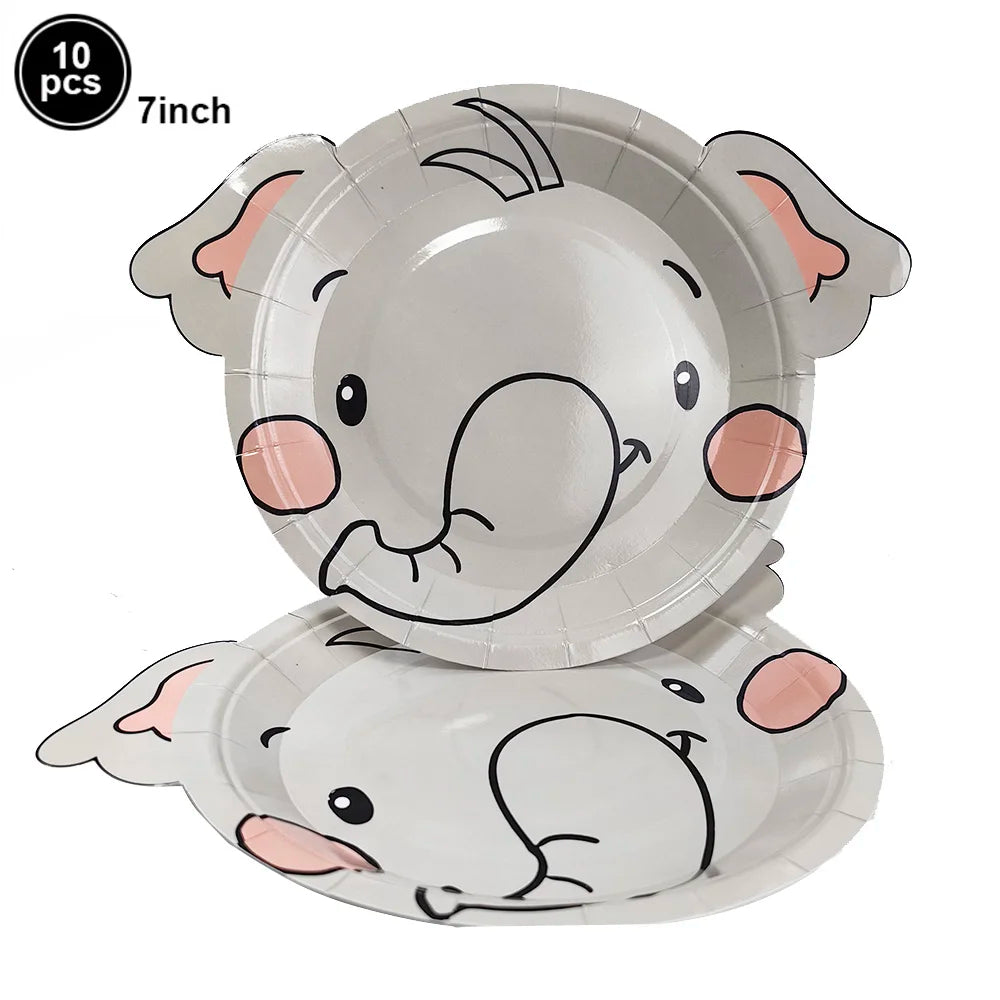 1pcs Jungle Party Cake Topper Safari Animals Figures Toys Picks Wild Jungle Animals Theme Baby Shower Happy Birthday Cake Decor