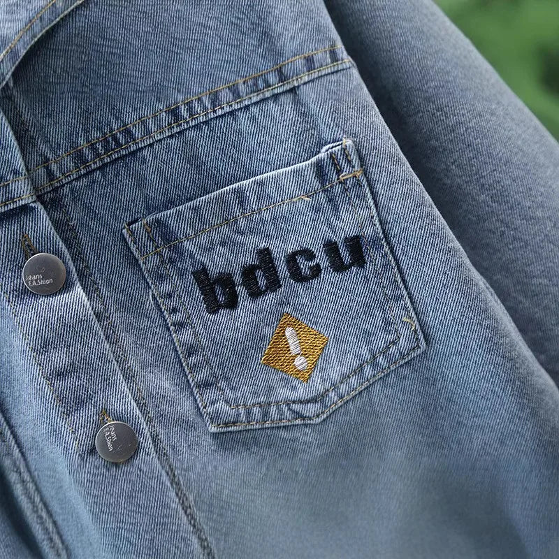 Cute Style Baby Child Denim Jacket with Dinosaur for Kids Boy Girl Casual Jeans Coat Lovely Baby Dinosaur Outfit Clothing 2-11 T