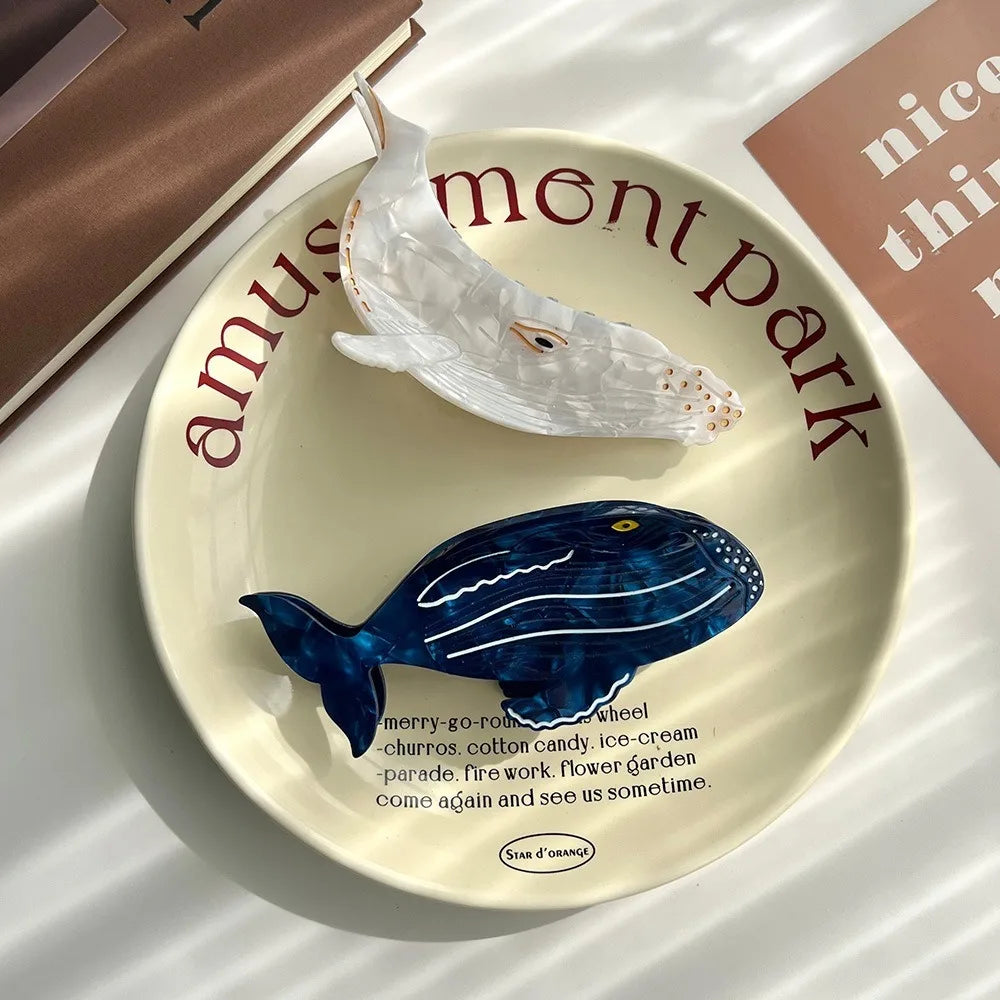 Fashion Sweet Acetate Fish Hair Claw Noctilucent Acetic Acid Sperm Whale Shark Clip Headdress Chick Animal Hair Clip Daily