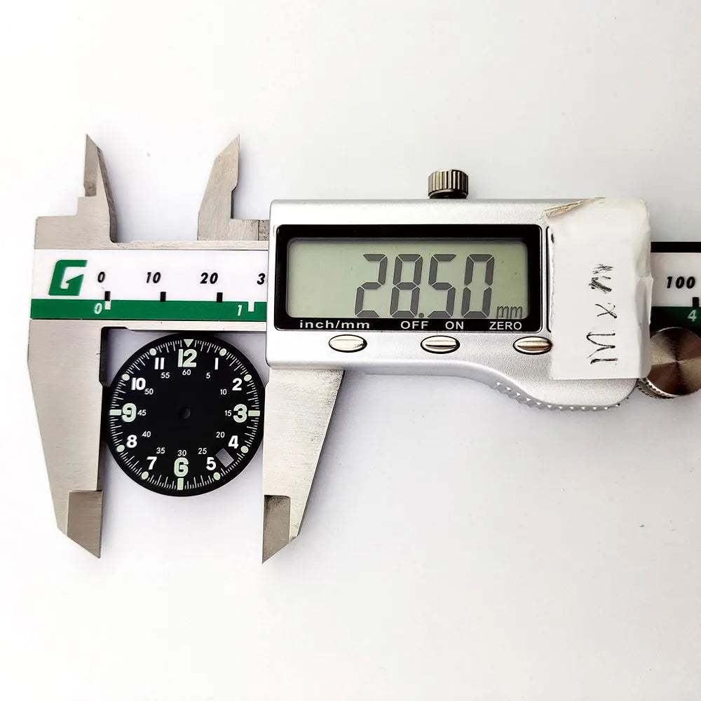 NH35 dial 28.5mm watch dial Steel 4.5 o'clock Calendar window fit NH34 NH36 NH35 Movement Men's watch Replacement accessories