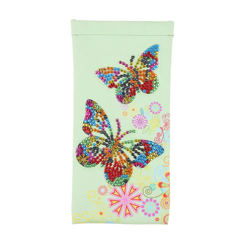 DIY Diamond Painting Glasses Storage Bags Waterproof Glasses Pouches  Cartoon Diamond Painting Craft Handbag Kit Christmas Decor