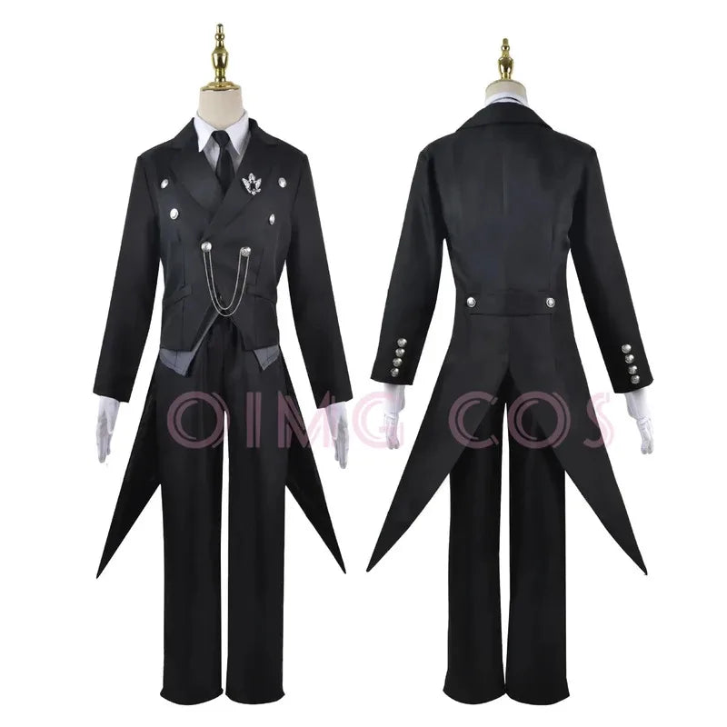 Sebastian Michaelis Cosplay Costume Black Butler Adult Carnival Uniform Wig Anime Halloween Party Costumes Masquerade Women Game