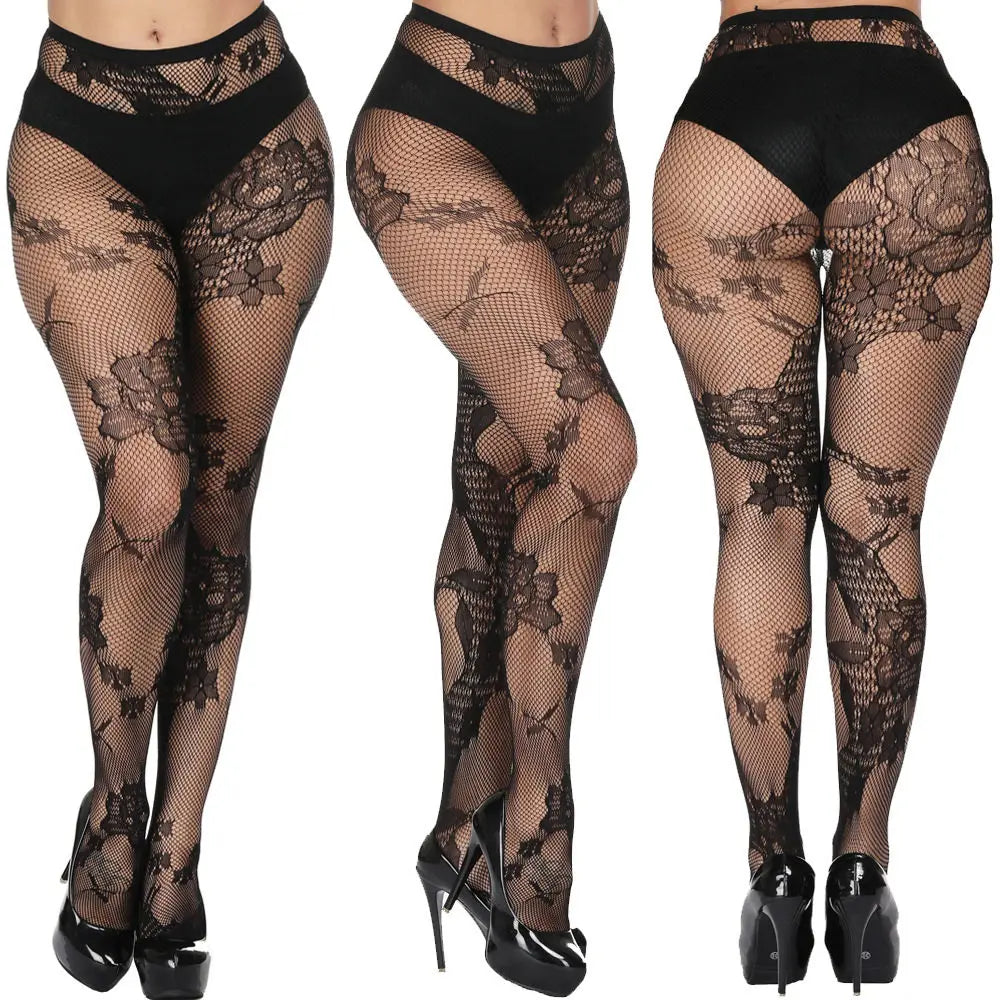 DOIAESKV plus Size Women Bodystocking Sexy Erotic Lingerie Pantyhose Large Size Body Stockings Tights Feminine Underwear