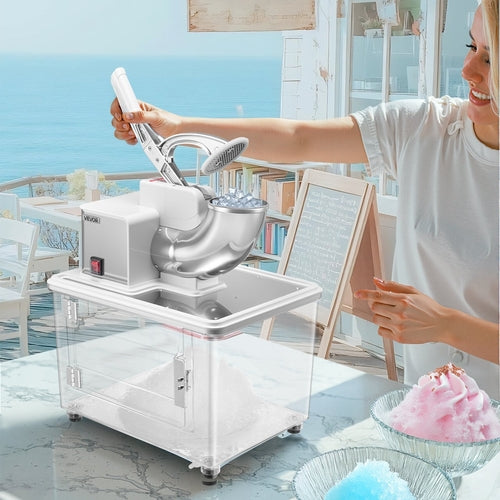 Commercial Ice Crusher 661LBS/H Electric Snow Cone Maker Shaved Ice