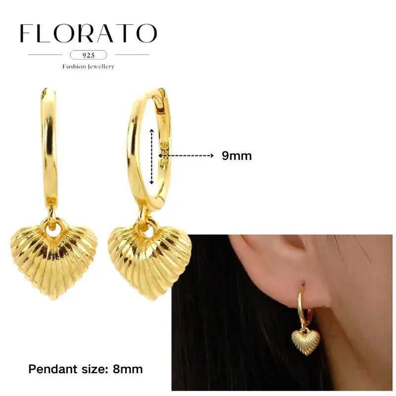 925 Sterling Silver Ear needle European And American Style Hoop Earrings Round square Pendientes Fashion For Women Birthday Gift