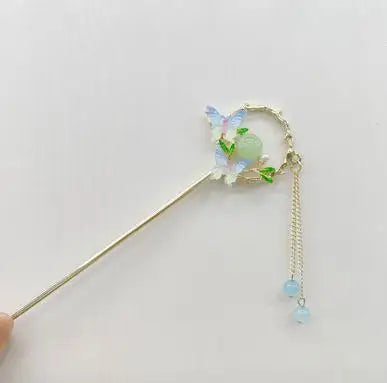 Ancient Chinese Style Hair Sticks Crystal Hairpin Chopsticks For Women Pearl Pendant Hair Clasp Forks Ancient Headpiece Gift