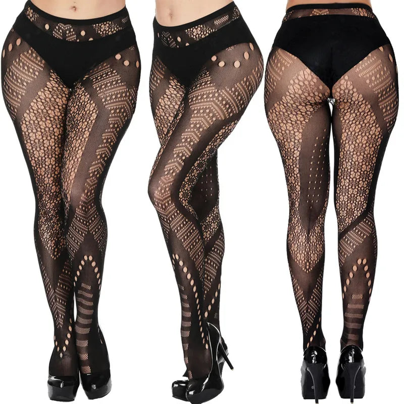 DOIAESKV plus Size Women Bodystocking Sexy Erotic Lingerie Pantyhose Large Size Body Stockings Tights Feminine Underwear