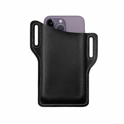 Men Cell Phone Belt Pack Bag Loop Waist Holster Pouch Case Leather Wal