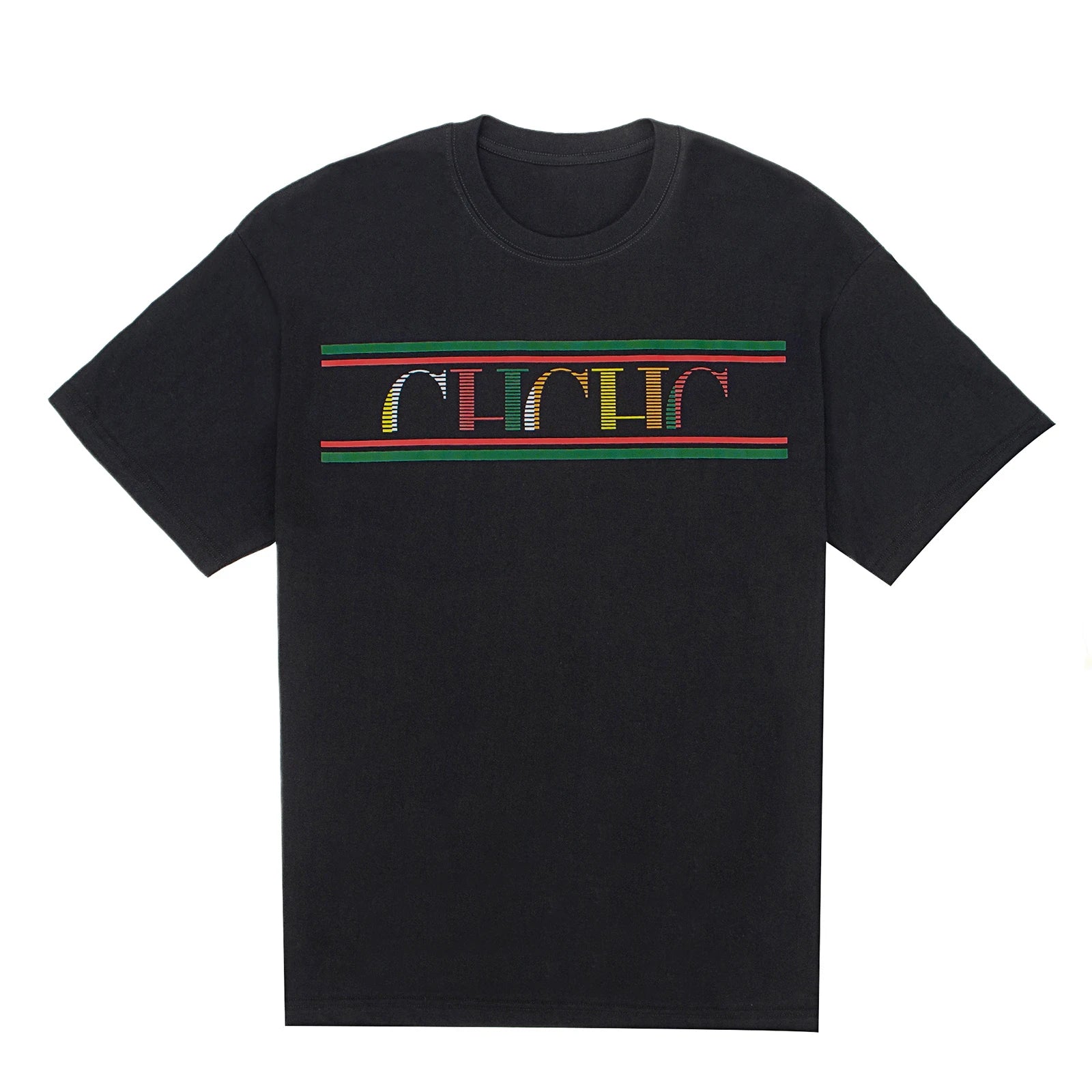 Vintage Stripe Letter Tee 230g Cotton Drop Shoulder Retro Casual Luxury Trendy Top Women Unique Fashion
