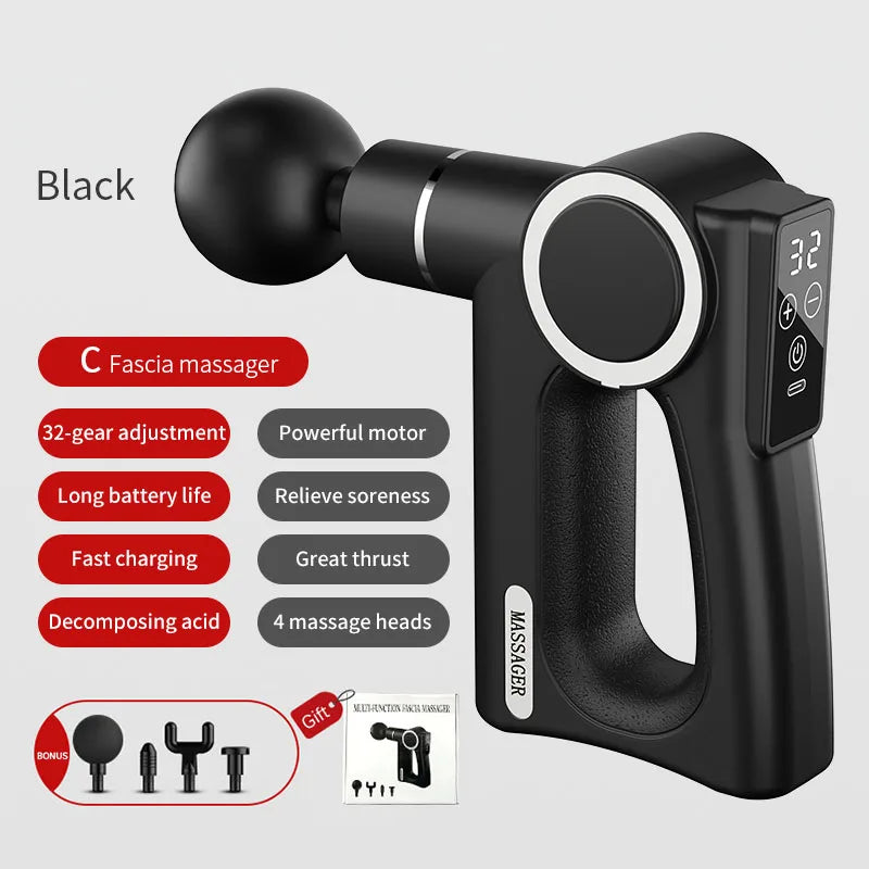 Mini Fascia Gun Vibration Massage Portable Small Massager Muscle Relaxation Body Massage Fitness Equipment