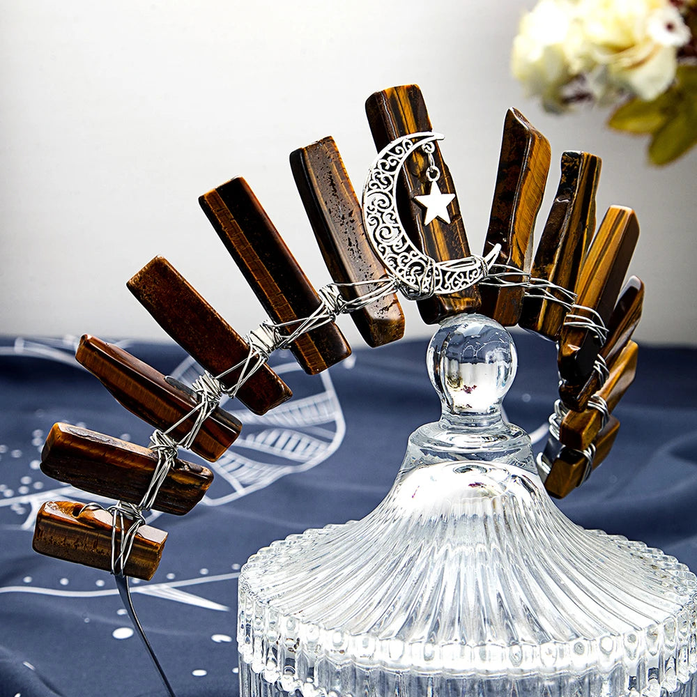 Natural Crystal Queen Tiaras and Crowns Bridal Diadem For Bride Women Headpiece Hair Ornaments Wedding Head Jewelry Accessories