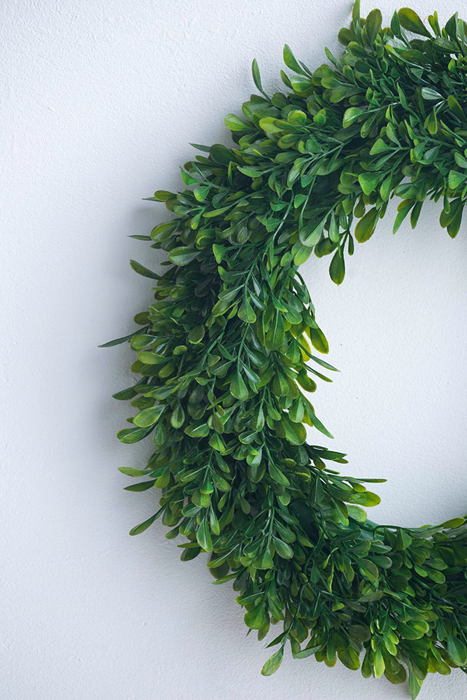 Set of 2 Artificial Greenery Wreaths for Home & Wedding Décor, 16 in