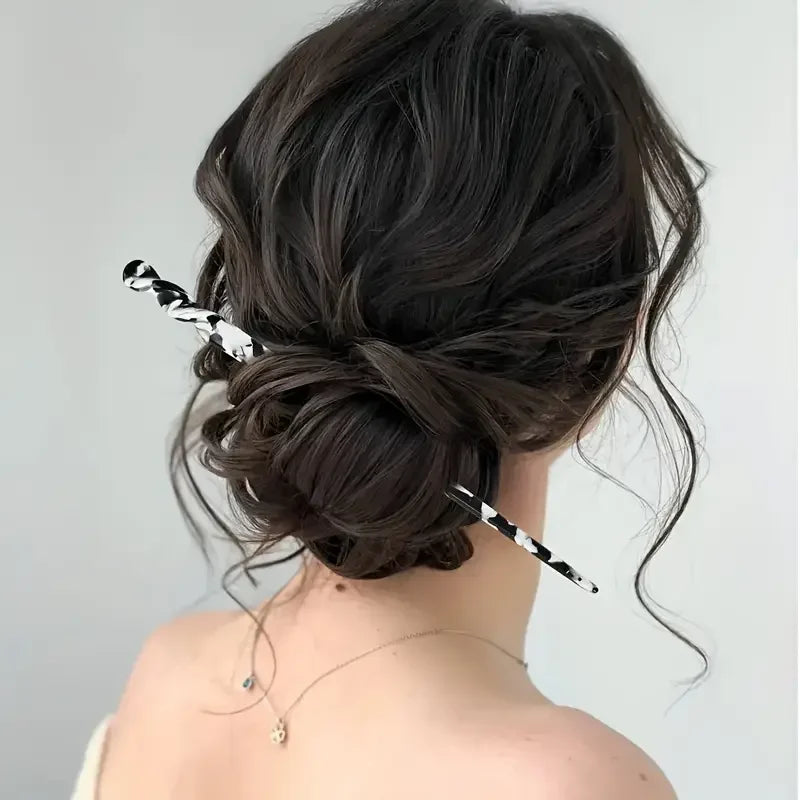 Colored Acetate Hairpin for Woman Elegant Temperament Meatball Head Hair Pin Fashion Girl Hair Clip Hair Accessories