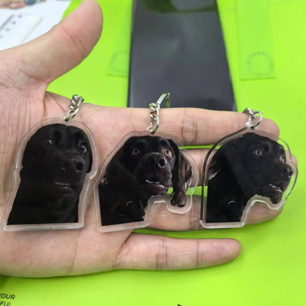 Cute Keychain Dog Meme Keychains Scared Black Dog Meme Confused Dog Gift For Friends Bag Pendant Greyhound Dog Meme