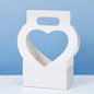 3PCS Heart-Cutout Flower Gift Box Portable Foldable Heart Shaped Gift Bags Romantic With Handle Floral Wrap Box Packaging