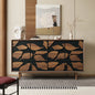 Medieval solid wood porch cabinet French decorative cabinet Modern living room simple retro creative storage cabinet