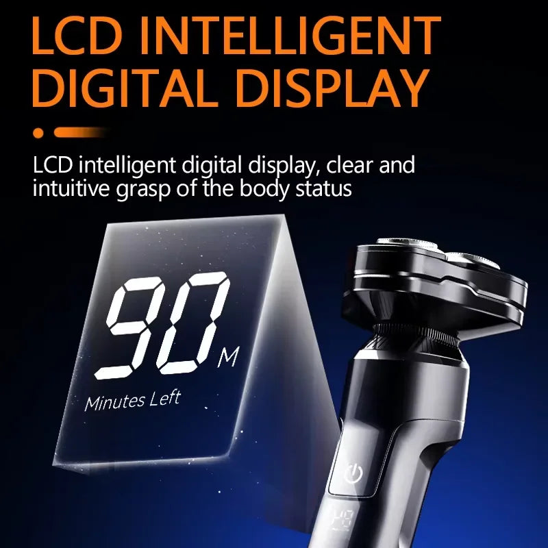 Kemei Electric Shaver Washable Rechargeable Electric Razor Shaving Machine Men Body Hair Beard Trimmer Wet-Dry Use Waterproof