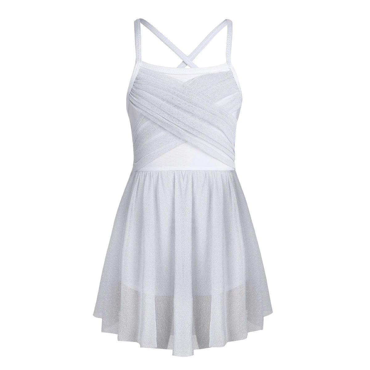 Kids Girls Ballet Leotard Dress Sleeveless Gymnastics Workout Modern Contemporary Dancewear Latin Lyrical Ballerina Costumes