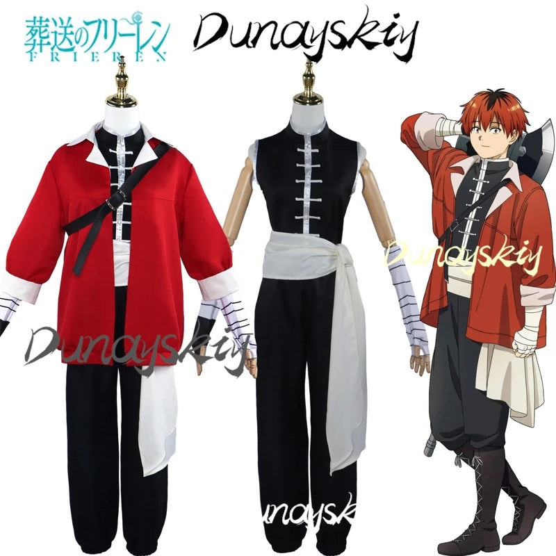 Anime Frieren Beyond Journey's End Stark Cosplay Wig Coat Pants Outfit Costumes Men Women Role Play Cosplay Customized