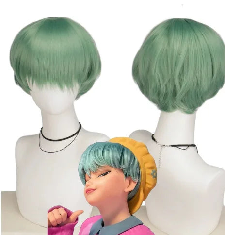Kpop Demon Hunters Wig Rumi Mira Zoey Saja Boys Baby Wig Men Women Synthetic Hair Free Wig Cap Cosplay Halloween Party Props