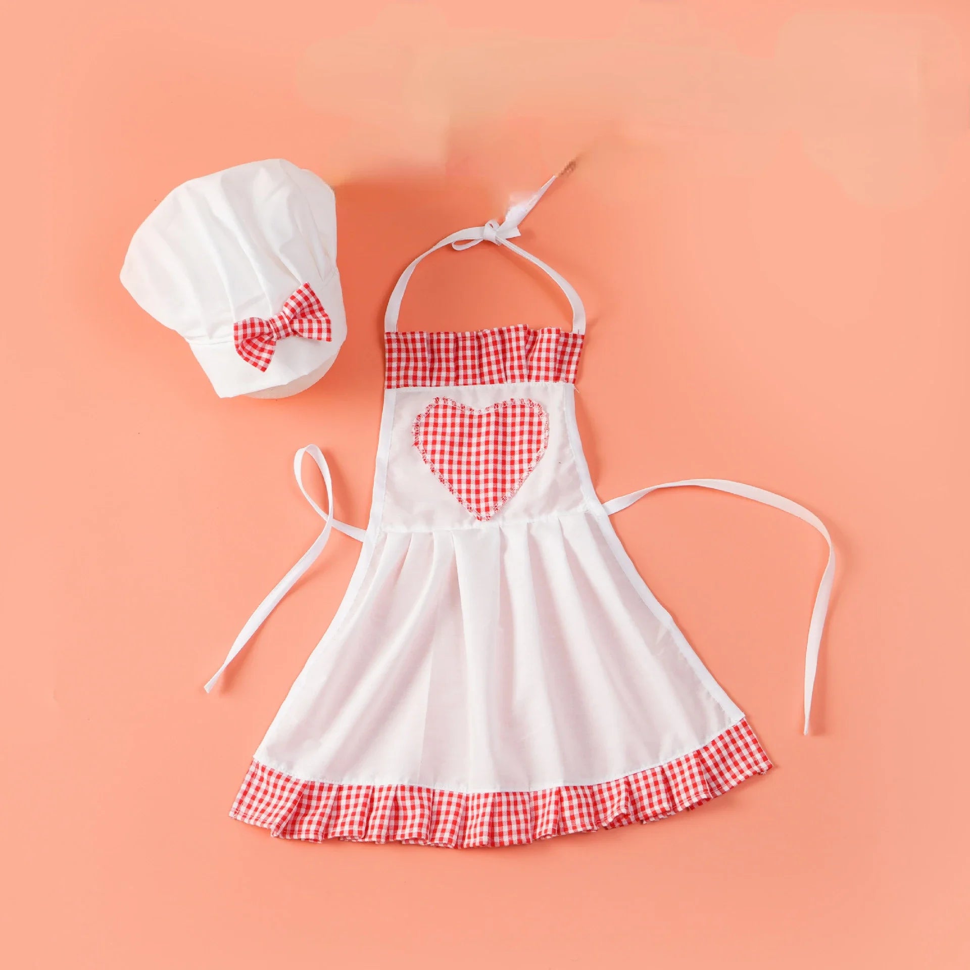 Children Photography Chef Suit Men and Women Baby Photo Modeling Clothes Children Performance Chef Apron New