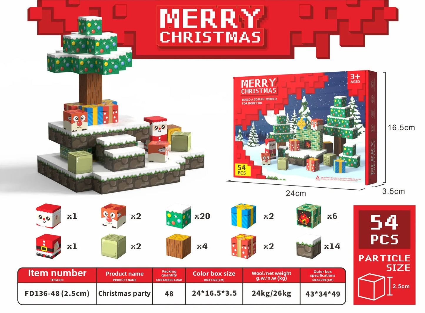 Mine Cube World Magnetic Building Blocks Magnet Set for Boys kids Magnetic Construction Set Stem Sensory Toys for Children Gifts