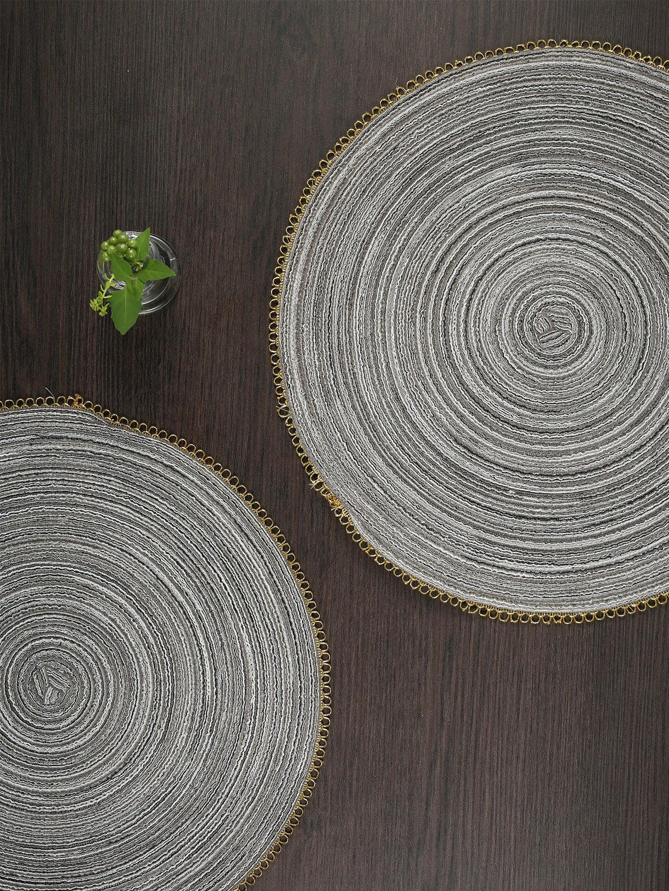 1pcs Christmas Round Kitchen Durable Insulated Mat High Quality Polyester Placemat Washable Table Mats for Dining Table