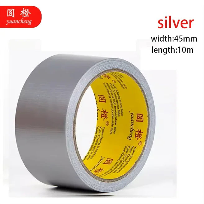 45mm Adhesive Fabric Duct Tape heavy duty, Carpet Waterproof Tape,,Silver Tape decorative, automotive fabric tape 10Meter