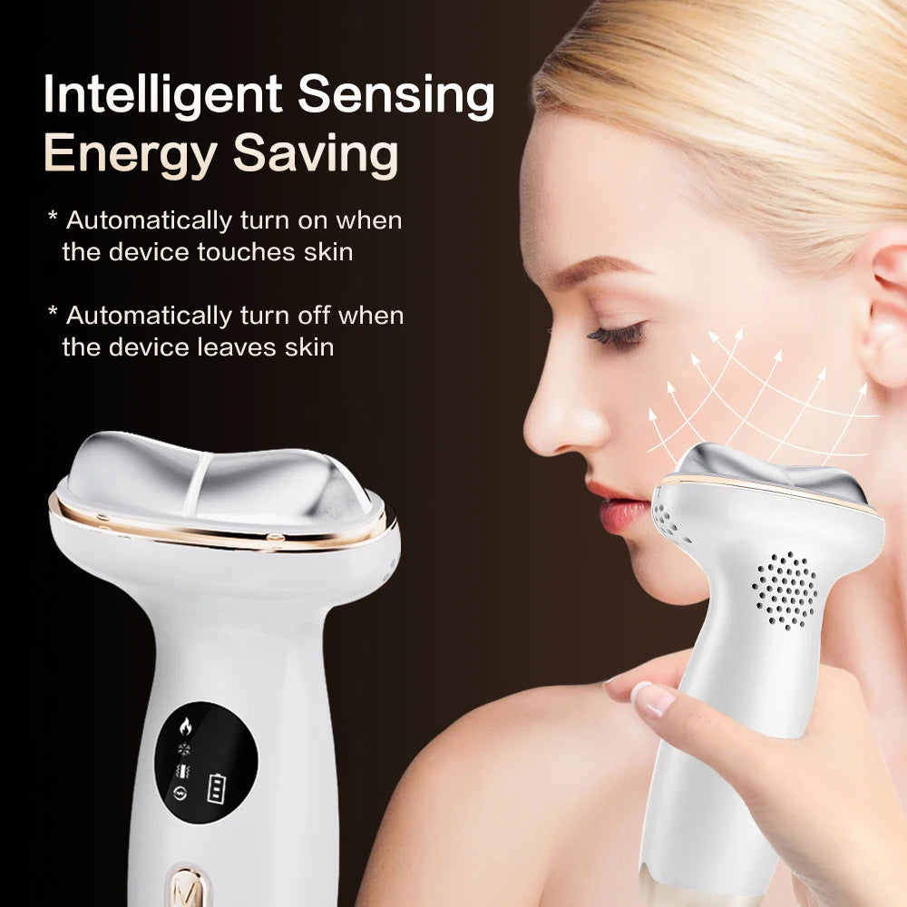 Neck Beauty Device Home Skin Tightening Machine Neck Cold Hot Compress Massage Vibration EMS Wrinkle Reduction