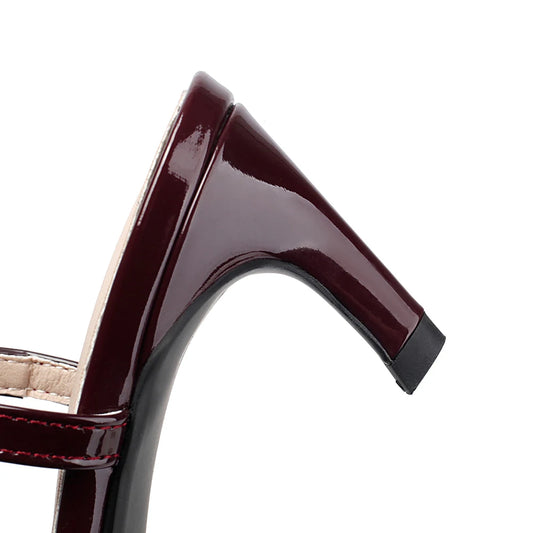 2025 New Summer Comfortable Black Green Women Slingback Sandals Sexy 5cm Med Thin Heels Lady Dress Shoes Plus Big Size 43 46