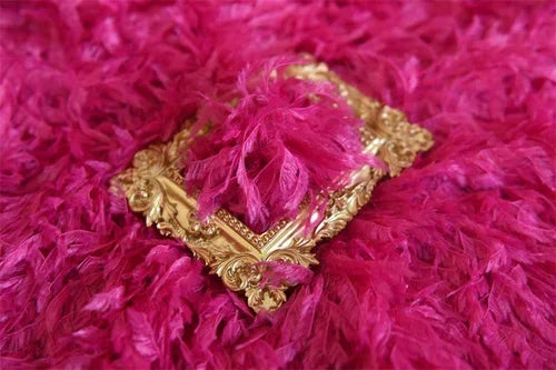 Feather Tassel Velvet Fabric Shooting Background Baby Clothes Pillow Dresses DIY Stage Apparel Designer Sewing Material Cloth