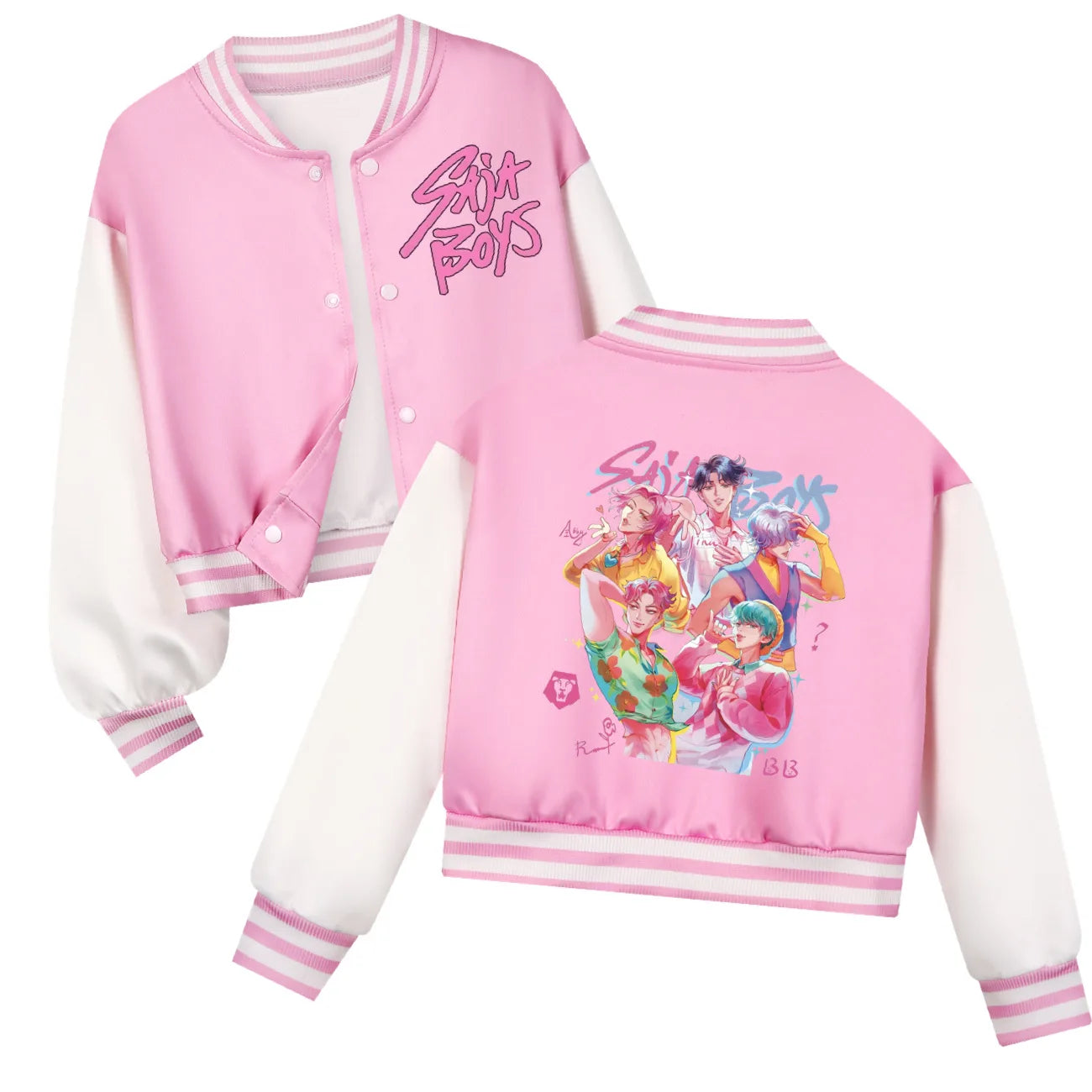 KPop Demon Hunters Kids Huntrix SAJABOYS Clothes Boys Baseball Uniform Spring Autumn Girls Baby Casual Hoodies Children Costume