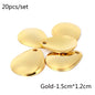 20pcs/lot Fishing Spinner Rings Blades Smooth Nickel Spoons Plaice Tackle Craft DIY Bait Fishing Tool Lure Accessories