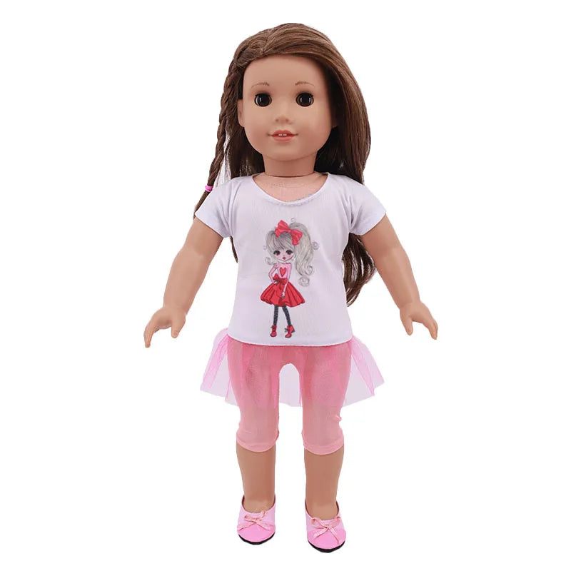 43Cm Baby Doll Clothes Accessories Pink Series Pajama Swimsuit for 18inch Girl American & 43 cCm Baby Reborn Doll,Our Generation