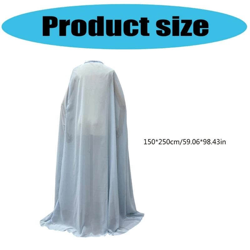 E15F Bridal Wraps Cathedral Length Wedding Cloak Halloween Cosplay Costume for Anime Show Bridal Wedding Capes Shawl