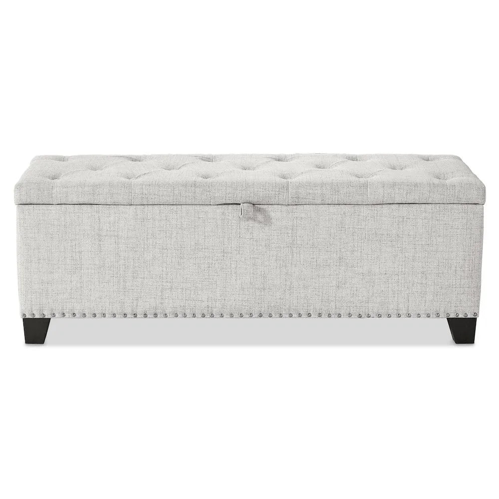 Furniture of America Ullan Storage Bench for Living Room, Bedroom, Easy Assembly