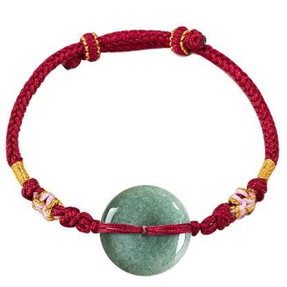 Green Myanmar Jadeite Donut Bracelet Designer Bangle Natural Burmese Jade Fashion Accessories Real Jewelry Vintage Talismans