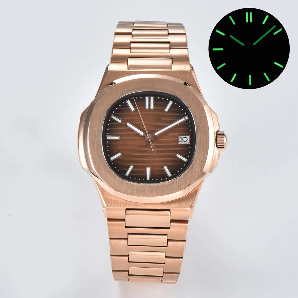 43mm fashional NH35 automatic wristwatches for men paired with 316L stainless steel bracelet and Japan NH35 automatic movement