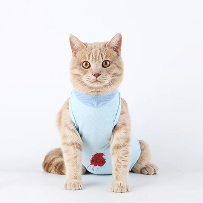 Anti-licking Sterilization Cat Clothes Pet Surgery Suit for Small Dog Cats Weaning Breathable Puppy Anti-scratch Body Strap Vest
